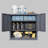 29.76" H Gray Steel Garage Cabinet With Door, Wall - Mounted For Kitchens, Basements, Warehouses, Quick Setup, Flexible Shelf Customization Tool H, Metal Removable Shelves, Smooth Opening Hinge System