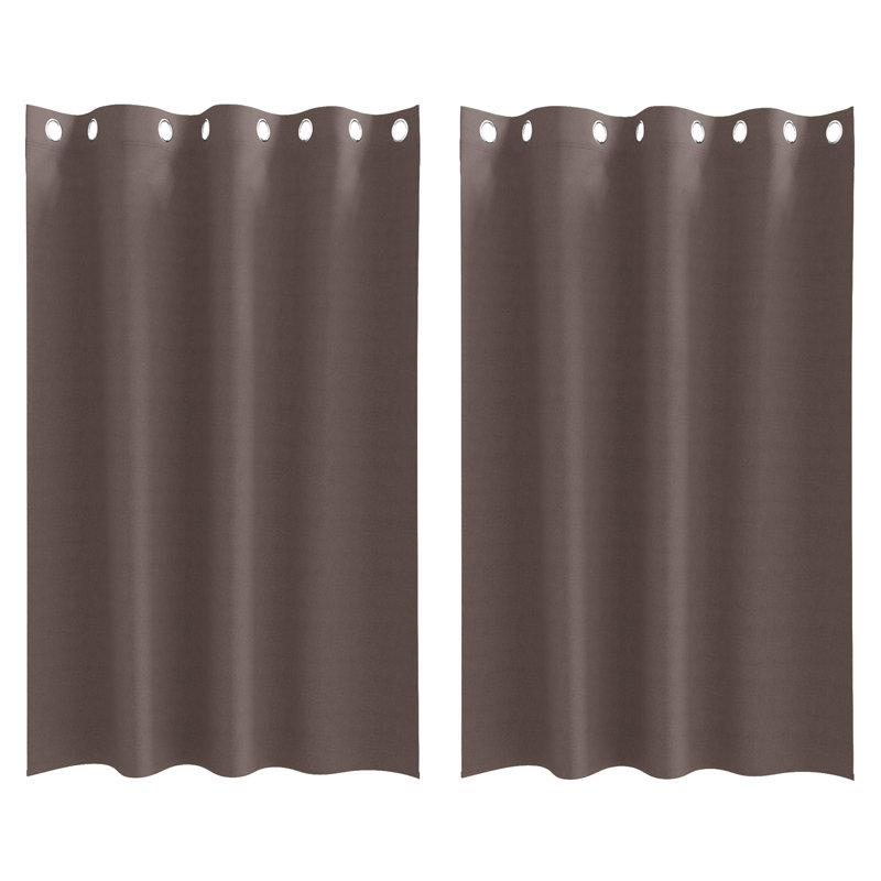 Tacorian Curtain Pair, 140cm Width x 175cm Drop, Dark Brown