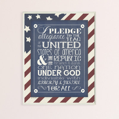 Plaque décorative Merced Pledge of Allegiance