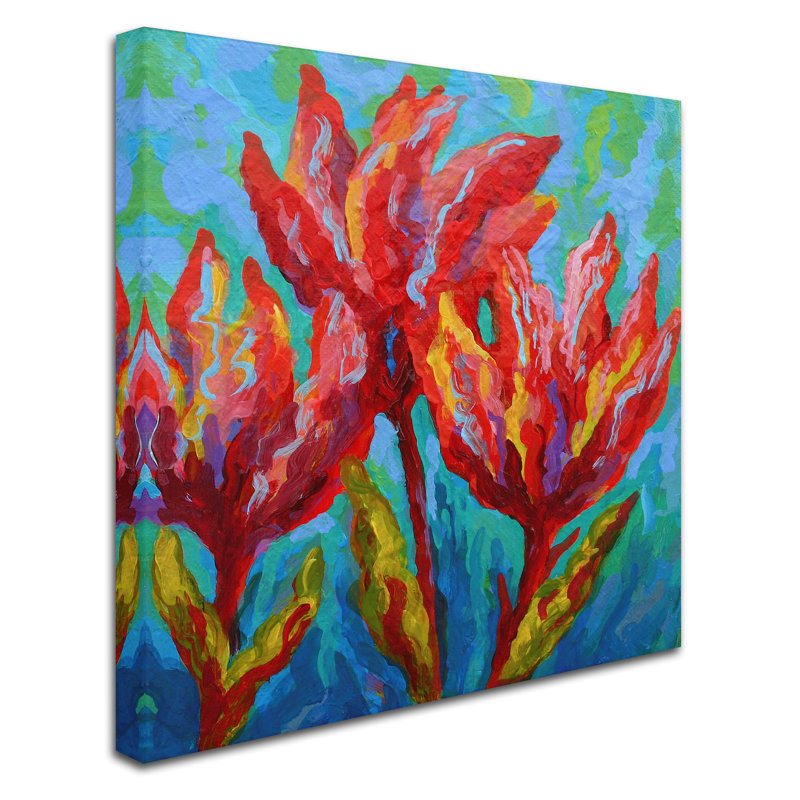 «Indian Paint Brush» par Kucera, reproduction sur toile tendue, H 35 po x l 35 po