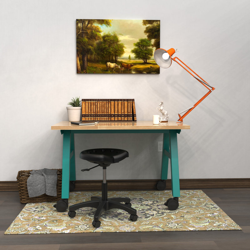 Tabouret de laboratoire, H 16,5 po x l 25 po x P 25 po, Bleu