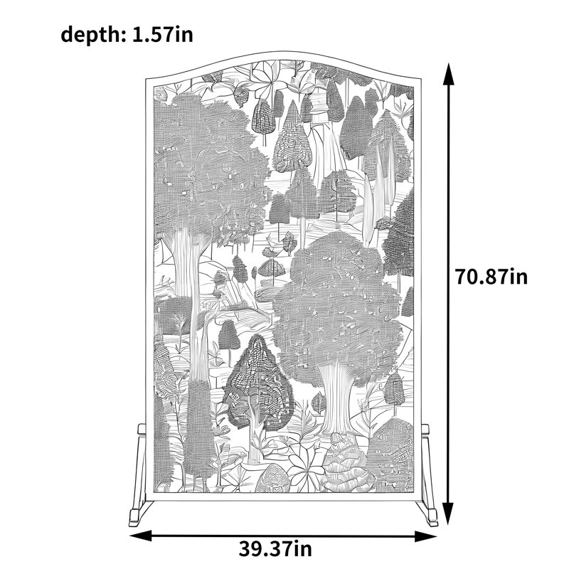 Hillian, Noir/vert, H 70,87 po x l 39,37 po x P 1,57 po
