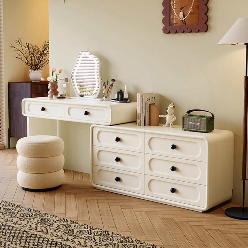 Makeup Vanity with Light mirror,8 drawers,1 chair