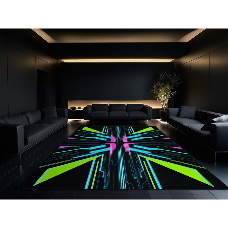 Pulse Fragments Rug, Rectangle 5' x 8'