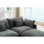 Confortable zone de plaisir en zone 3 avec chenille grise moderne et attrayante réglable