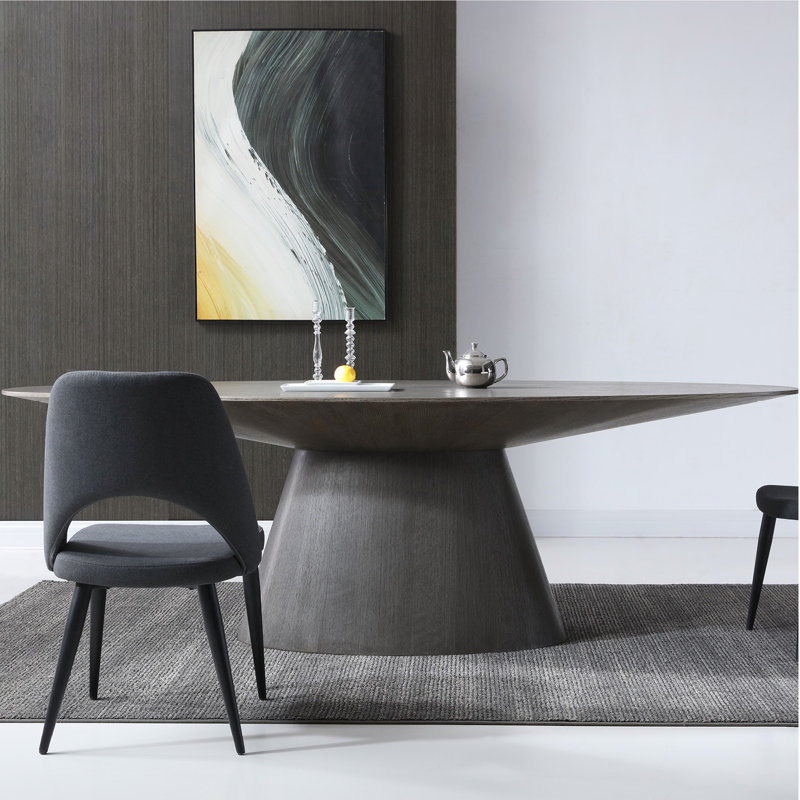 Bruno Oval Dining Table , Gray