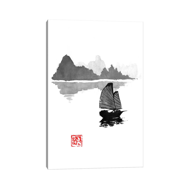 Boat by Péchane - Painting on Canvas, 101.6 cm H x 66.04 cm W x 3.175 cm D, Wrapped Canvas