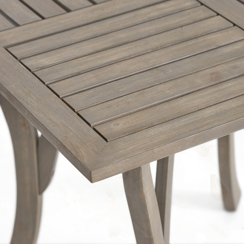 31.5W SQUARE WOOD TABLE, Gray