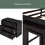 Lit mezzanine simple avec armoire et tablette-55031010
