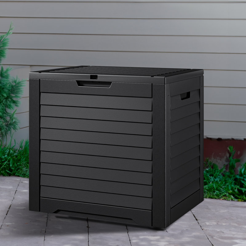 Boîte de rangement verrouillable en résine résistante à l'eau 31 gallons Edrosie Inc