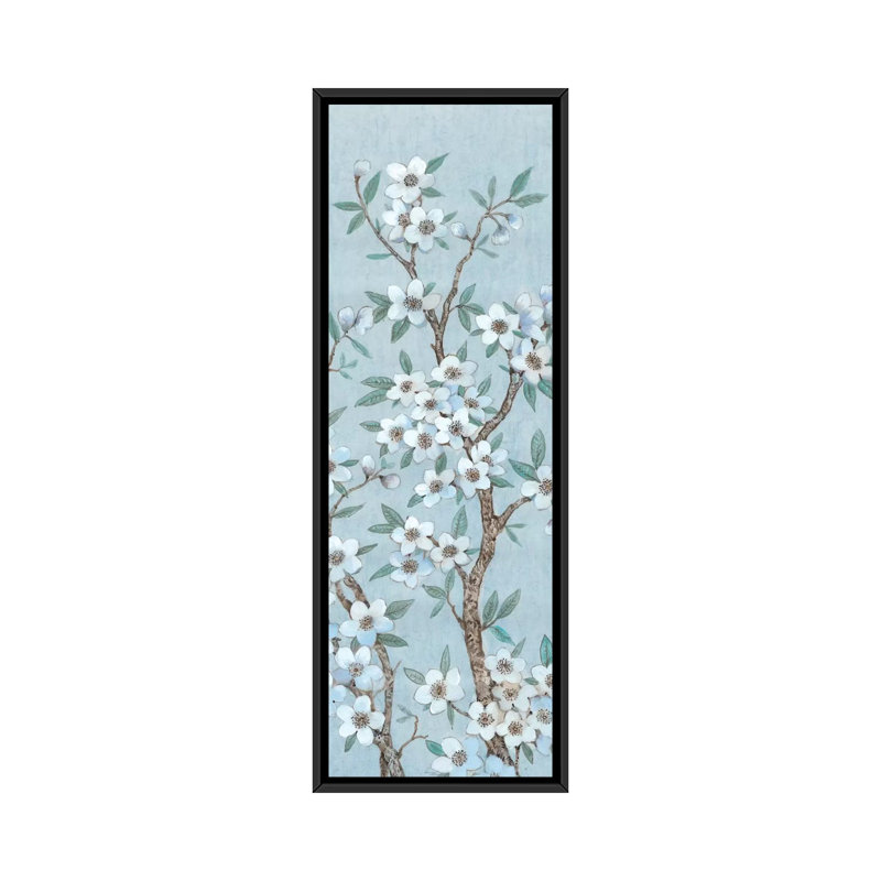 « branches of fleurs », impression sur toile tendue, H 60 po x l 20 po x P 1,5 po, Toile tendue
