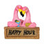Panneau solaire flamants roses Happy Hour Exhart, 10 po