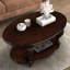 Table basse ovale en bois-695439907