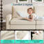 Causeuse à accoudoirs carrés en velours côtelé 79 po Cozynest-782367312