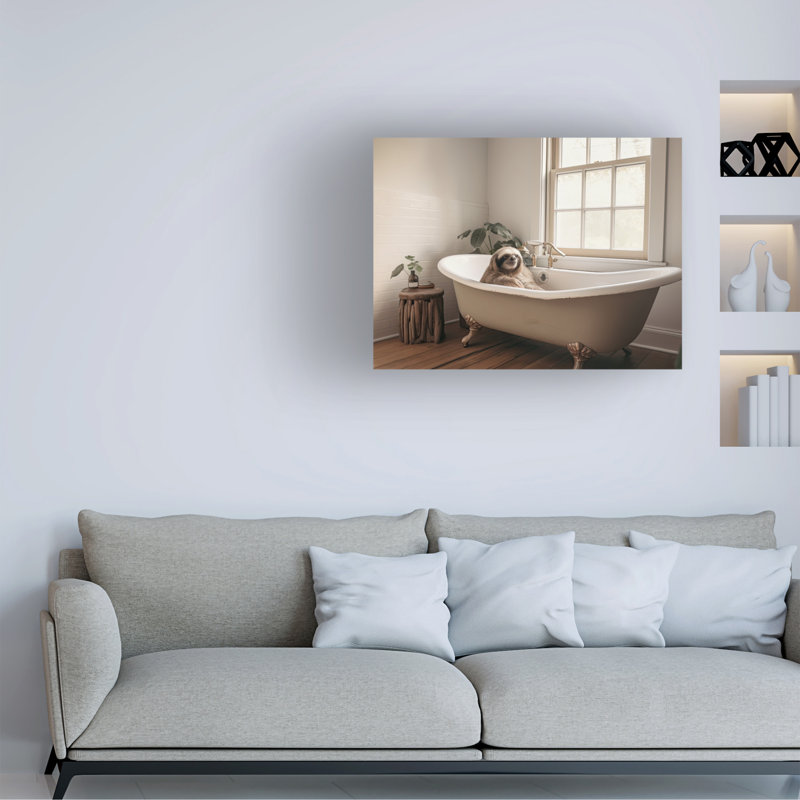 Art sur toile Sasha Bathtime 7, H 18 po x l 24 po