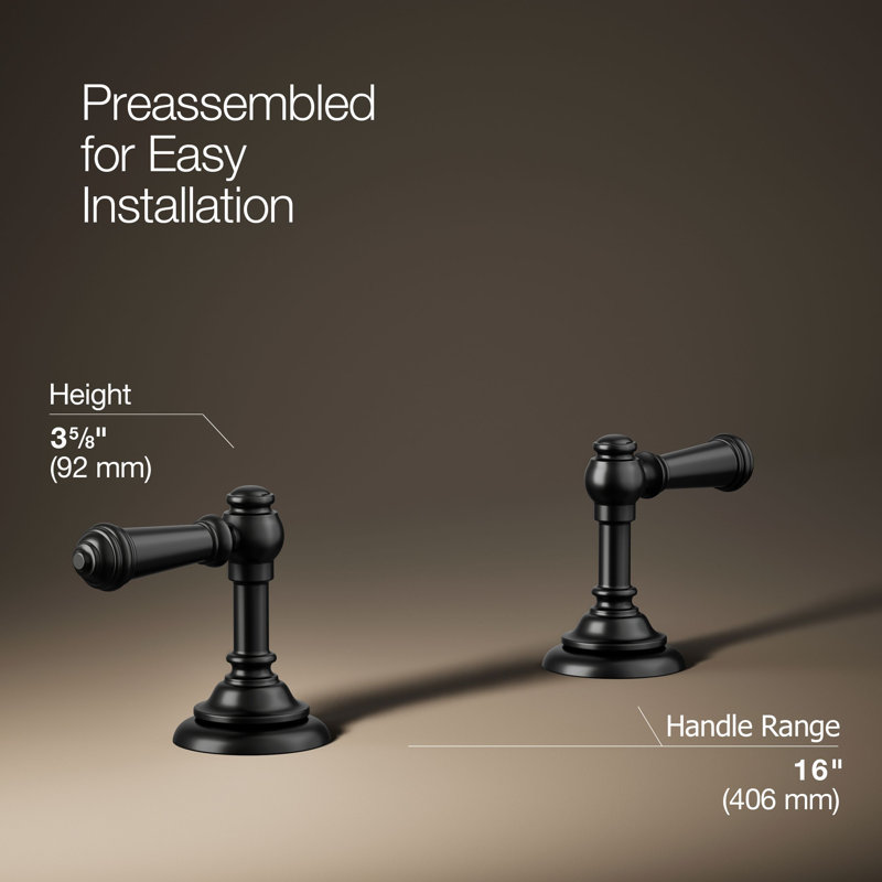 Artifacts® Bathroom Sink Lever Handles, Matte Black