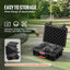 0.56 Cu.ft Weatherproof Hard Case with Handle Clips Padlock Holes PU Foam