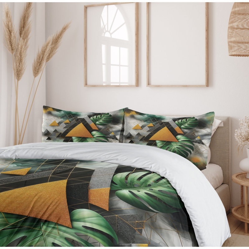 Monstera Duvet Cover, Queen Duvet Cover + 2 Standard Shams