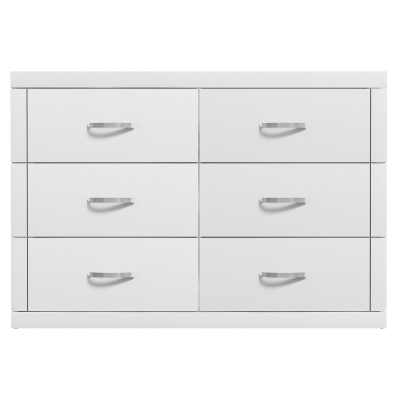 Avigail 6 Drawer 46.45'' W Double Dresser, White