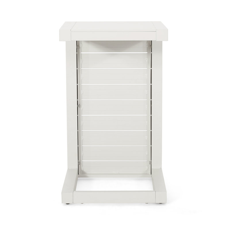 Burnam Outdoor Metal Chaise Lounge Set with Table, White