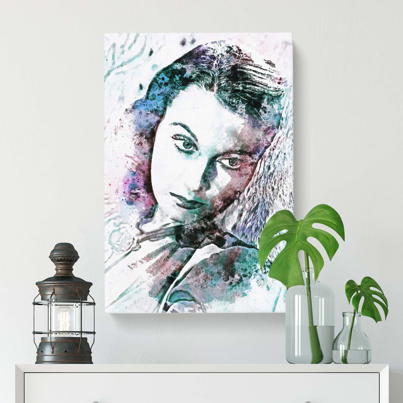Vivian Leigh in Abstract - Wrapped Canvas, 50cm H x 35cm W x 3cm D