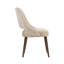 Chaise d'appoint de salle à manger rembourrée en bois massif et velours Liora-126635994