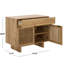 Table de chevet 1 tiroir 2 portes Quaid-1846662454