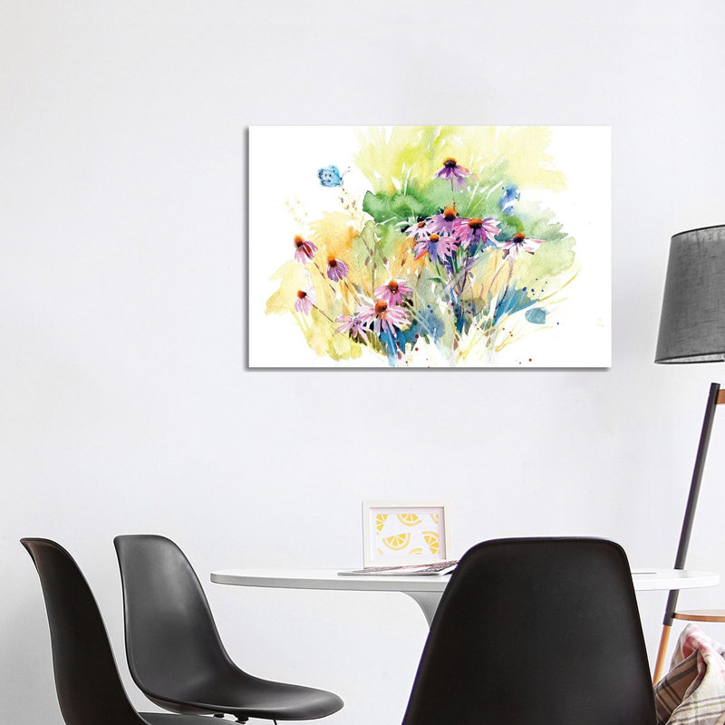 Flower Meadow by Marina Ignatova - Wrapped Canvas Painting, 45.72cm H x 66.04cm W x 1.905cm D