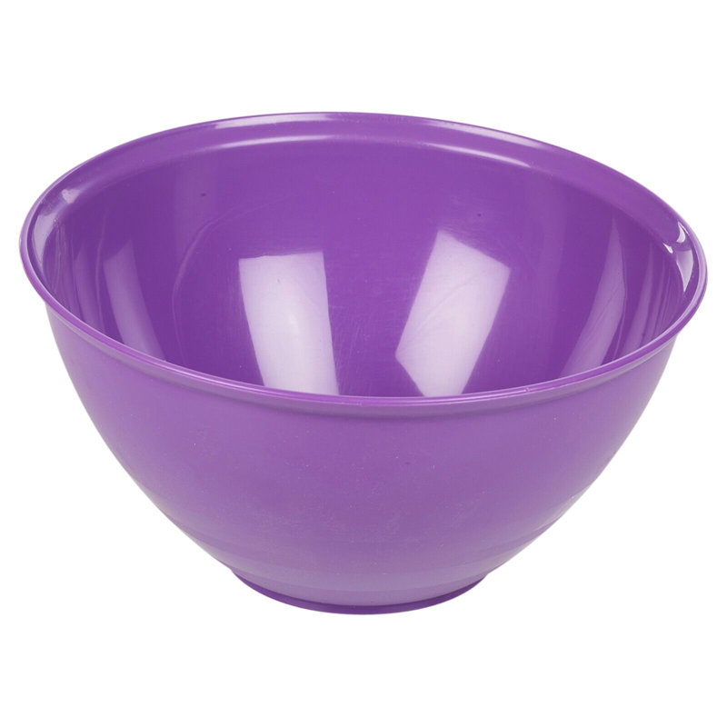 Plastic Colourful Kitchen Mixing Salad Bowl, Purple, 1.149 Quarts