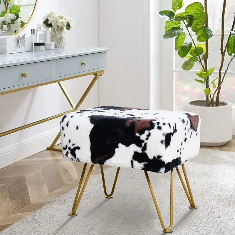 48.3cm Wide Rectangle Animal Print Footstool Ottoman