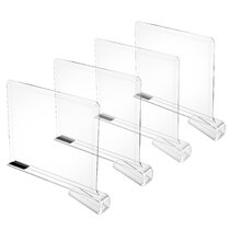 Rebrilliant Plexiglass Acrylic Closet Shelf Dividers for Clothes