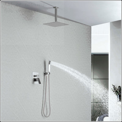 Système de douche de pluie mural de 12 pouces avec technologie haute pression