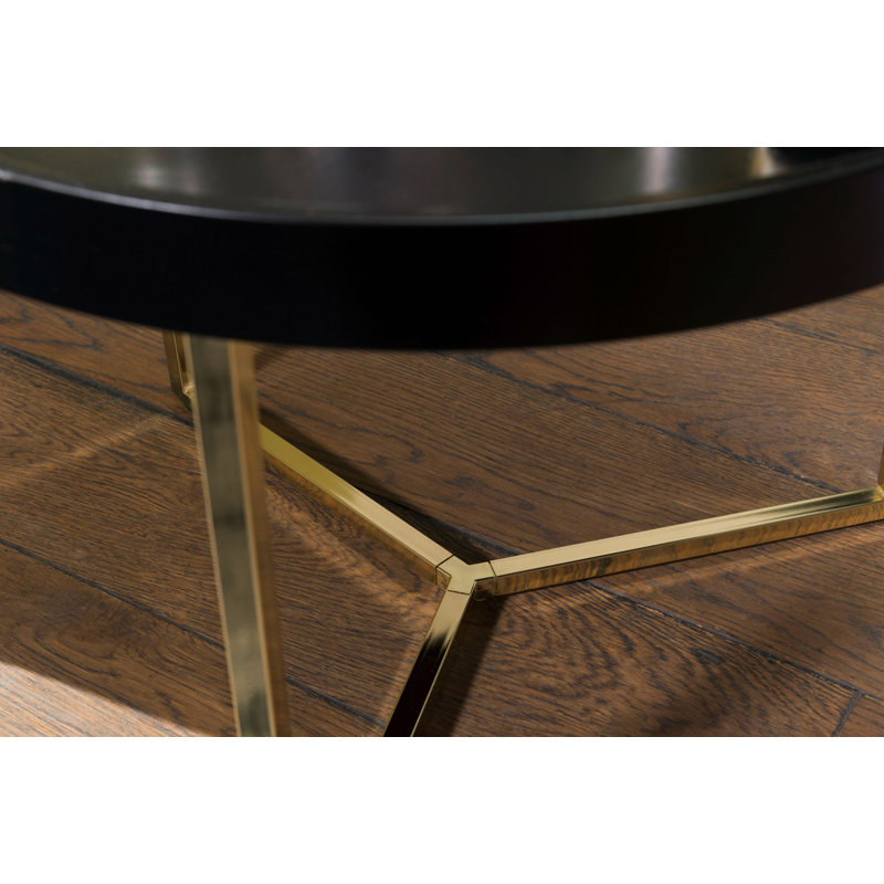 Helen Frame Coffee Table, Gold/Black