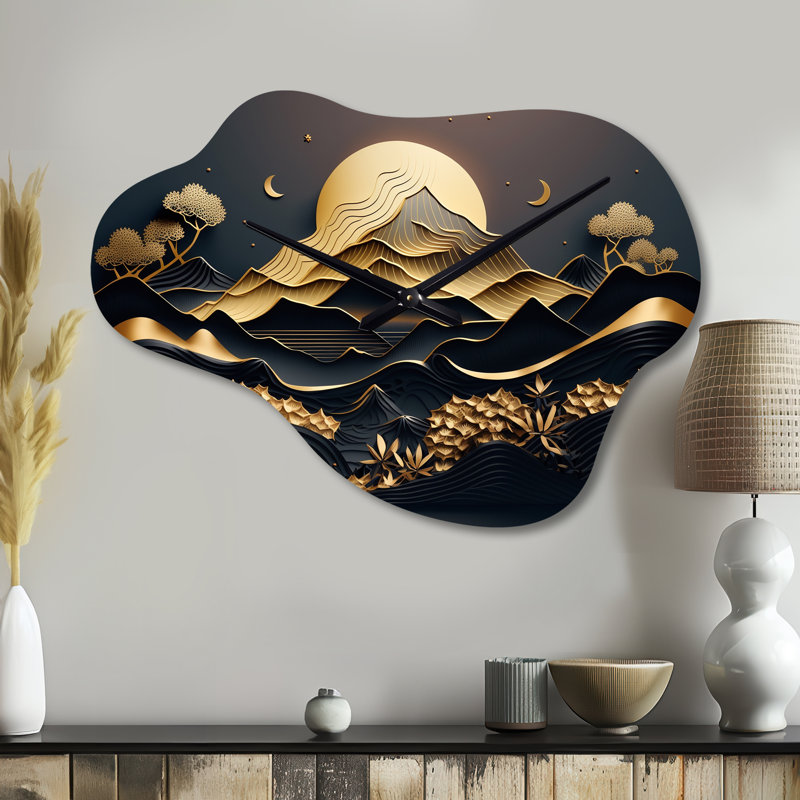 Bharat - Cloud Shape Large Abstract Marble 3D Wall Clock, Small