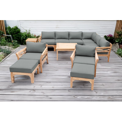 Monterey Teak 4 - Person Patio Conversation Set with Cushions