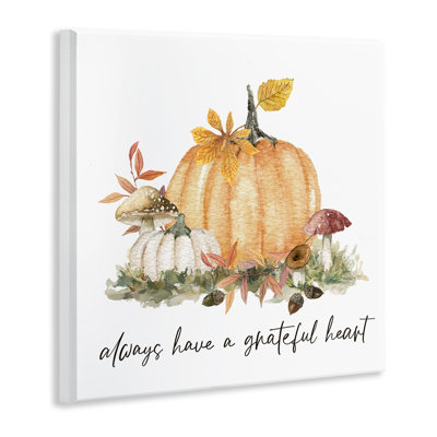 Grateful Heart Pumpkin Giclee Art by Livi Finn