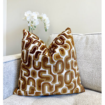 Housse de coussin en velours Retro Graphic