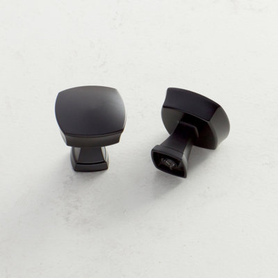 Poignée d'armoire noire matte de 1-1 / 4 po (32 mm) Stature - paquet de 10