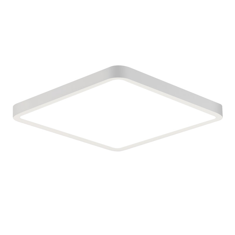 Plastic LED Flush Mount, White, Matt