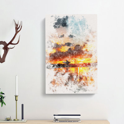 Surfing In Caleta De Famara In Spain - Wrapped Canvas