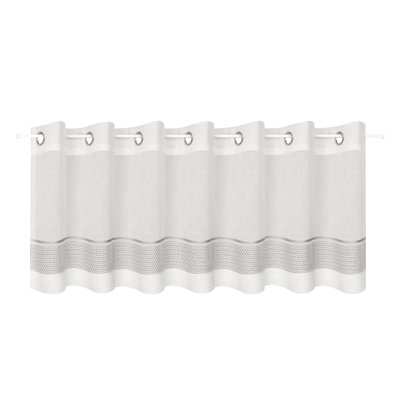 Obai Solid Colour Tailored Kitchen Curtain