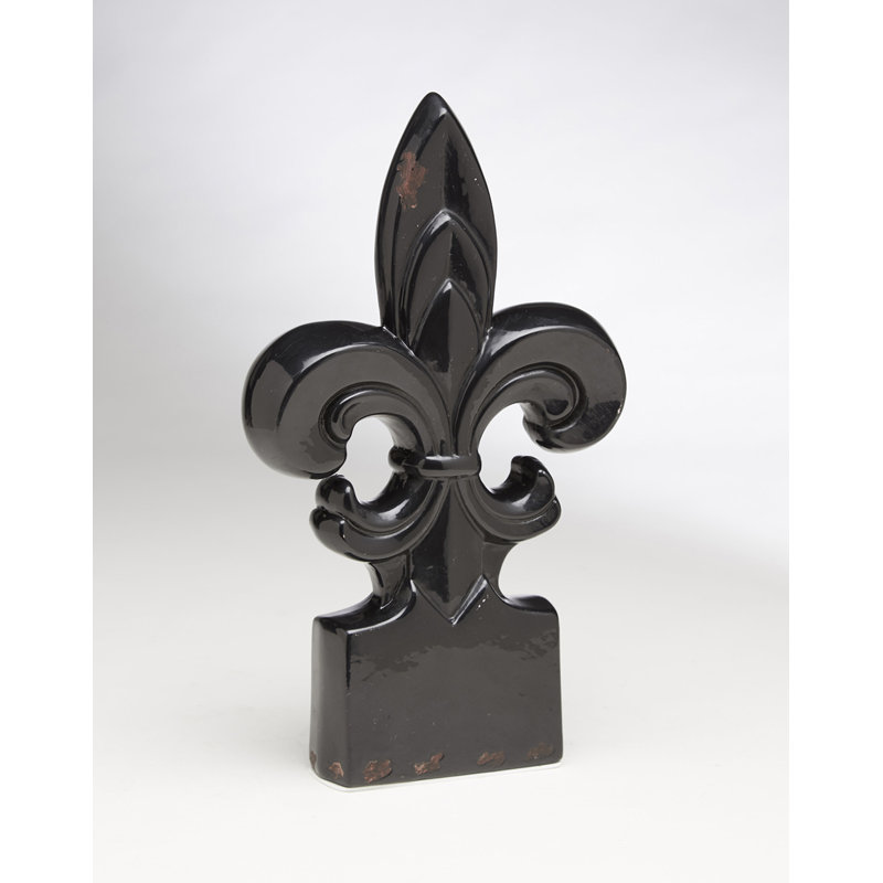 Cardiff Fleur De Lis Finial, Black