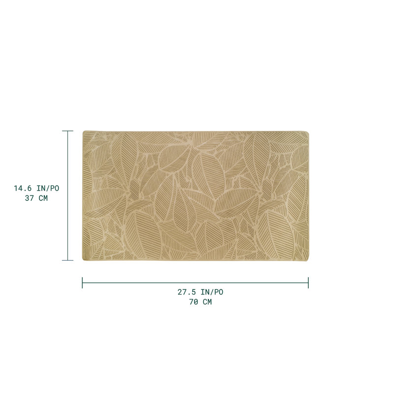  Rectangular Rubber Shower Mat with Suction Grip, Brown