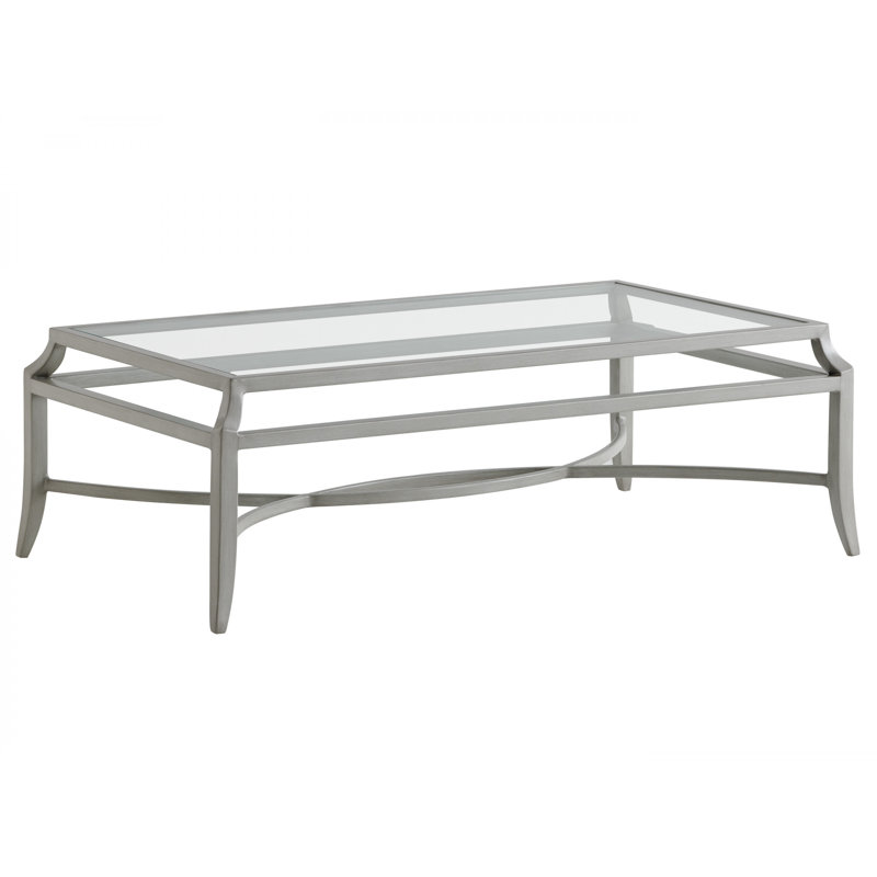 Elegant Oyster Shell Gray 49" Round Aluminum Cocktail Table
