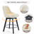 Swivel Upholstered 26''Counter Stool And Bar Stools With Full Back And Solid Wood Frame-2051202734