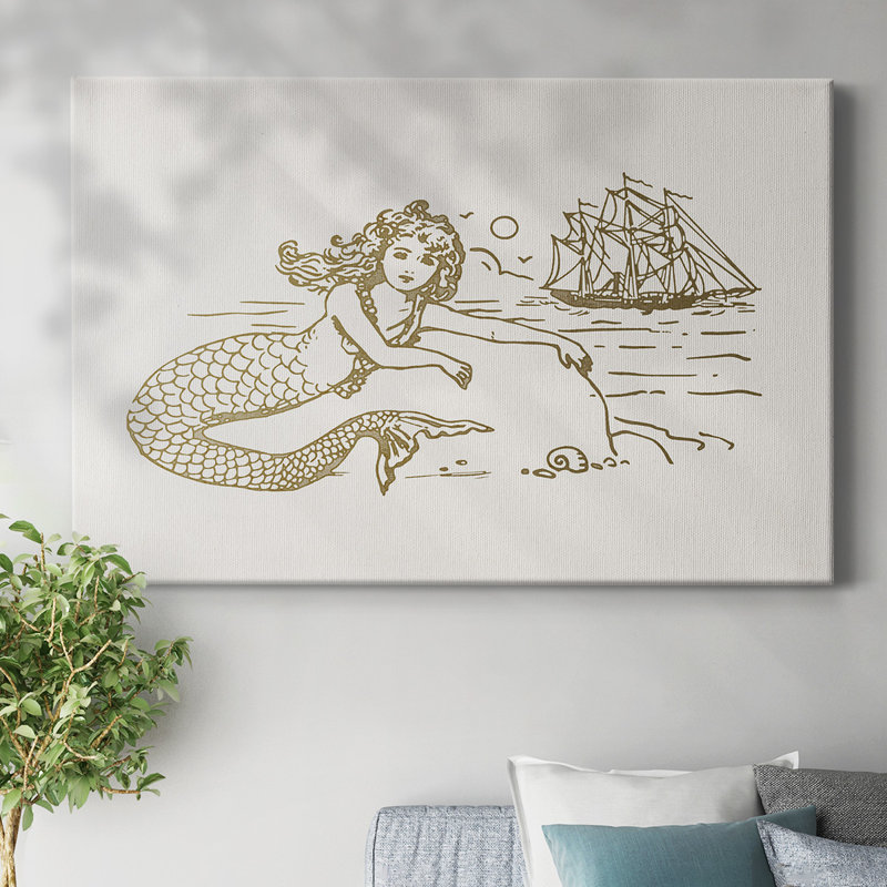 Toile tendue Sunning Mermaid I-Gallery, H 32 po x l 48 po