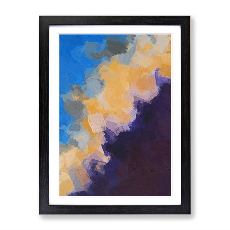 Ceremony Of Light - Painting, Black Framed, 66cm H x 48cm W x 2cm D, White