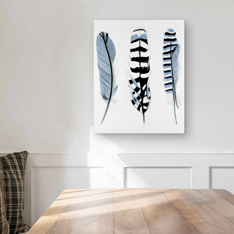 Delicate feathers - Metal print for elegant home decor