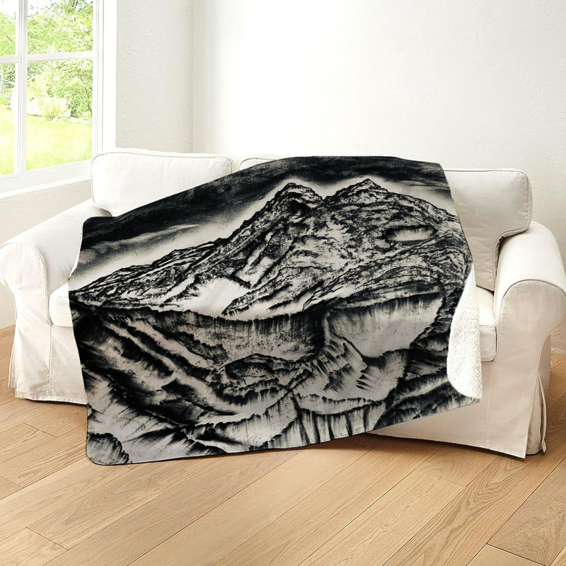 The Lost Collection Small Sherpa Blanket, 50" W x 60" L