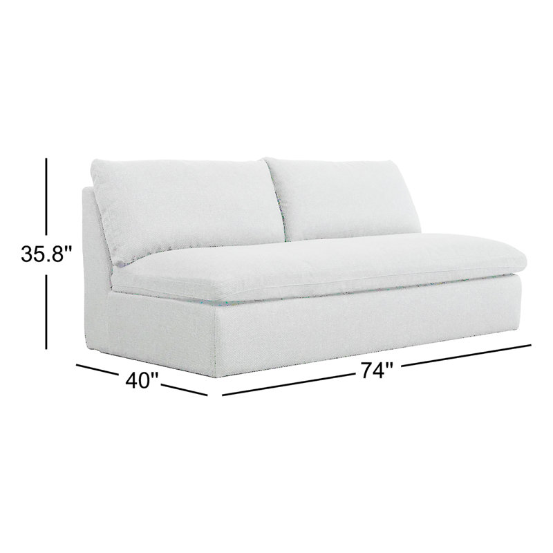 Miles Outdoor Sofa Speckled Charcoal, Charcoal